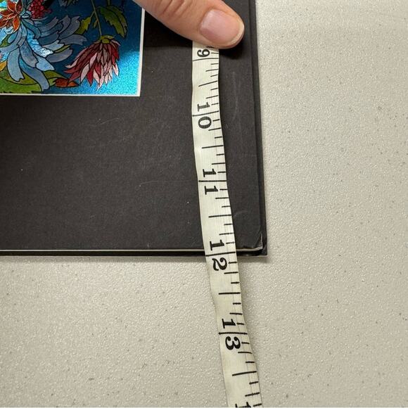 Vintage Foil Art Flowers Blue Background Set of Two Prints With Matte - Picture 8 of 9